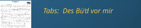 Tabs:  Des Bü‘d vor mir